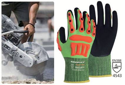 13針HPPE+玻纖熒光綠手套芯 13針HPPE+玻纖熒光綠手套芯